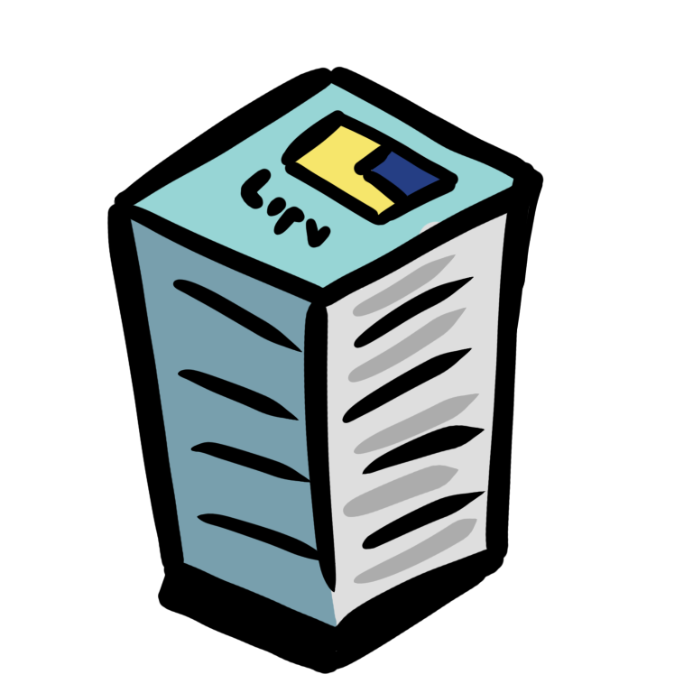 sketch drawing of stack of lipu tenpo