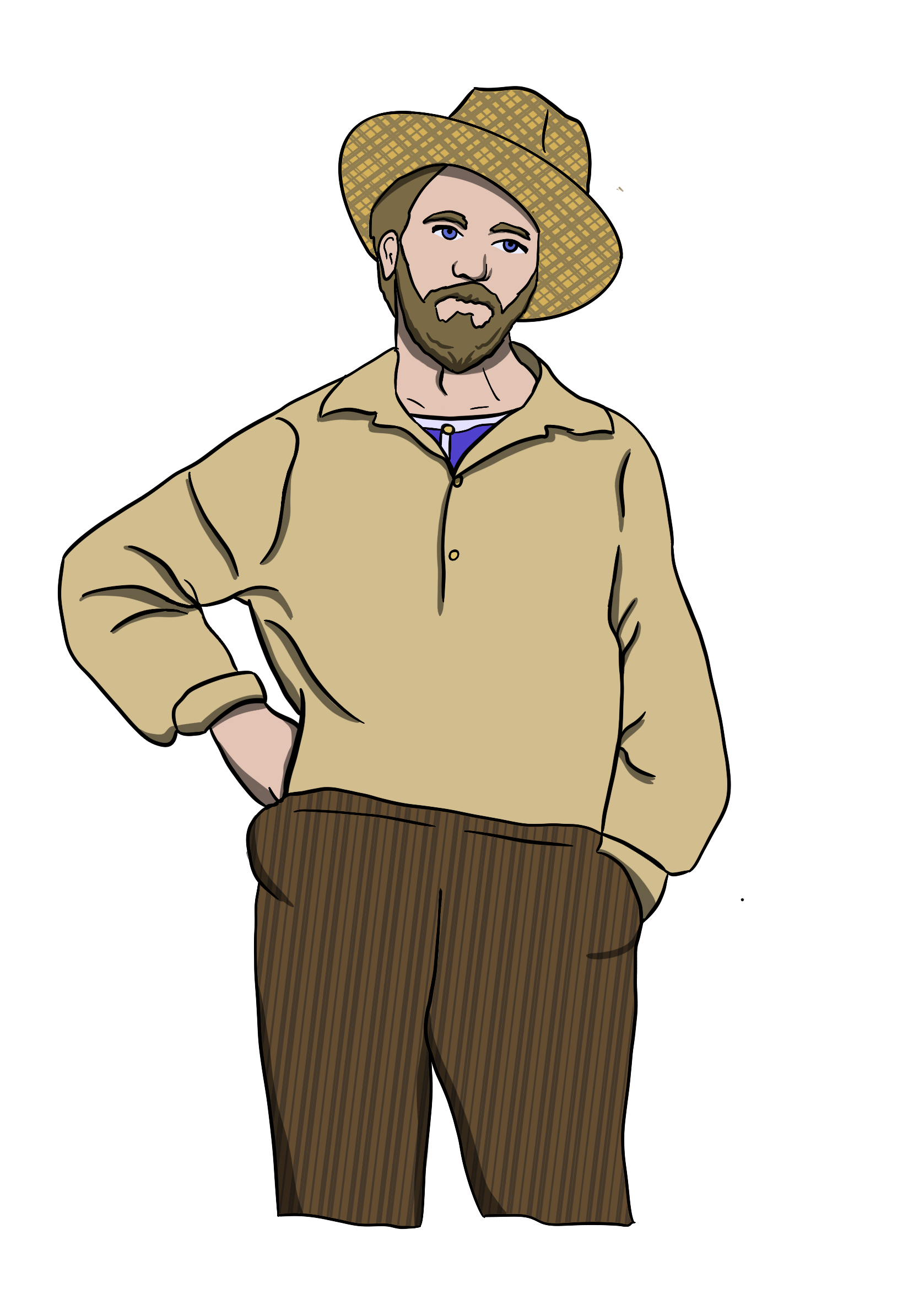 drawing of Walt Whitman