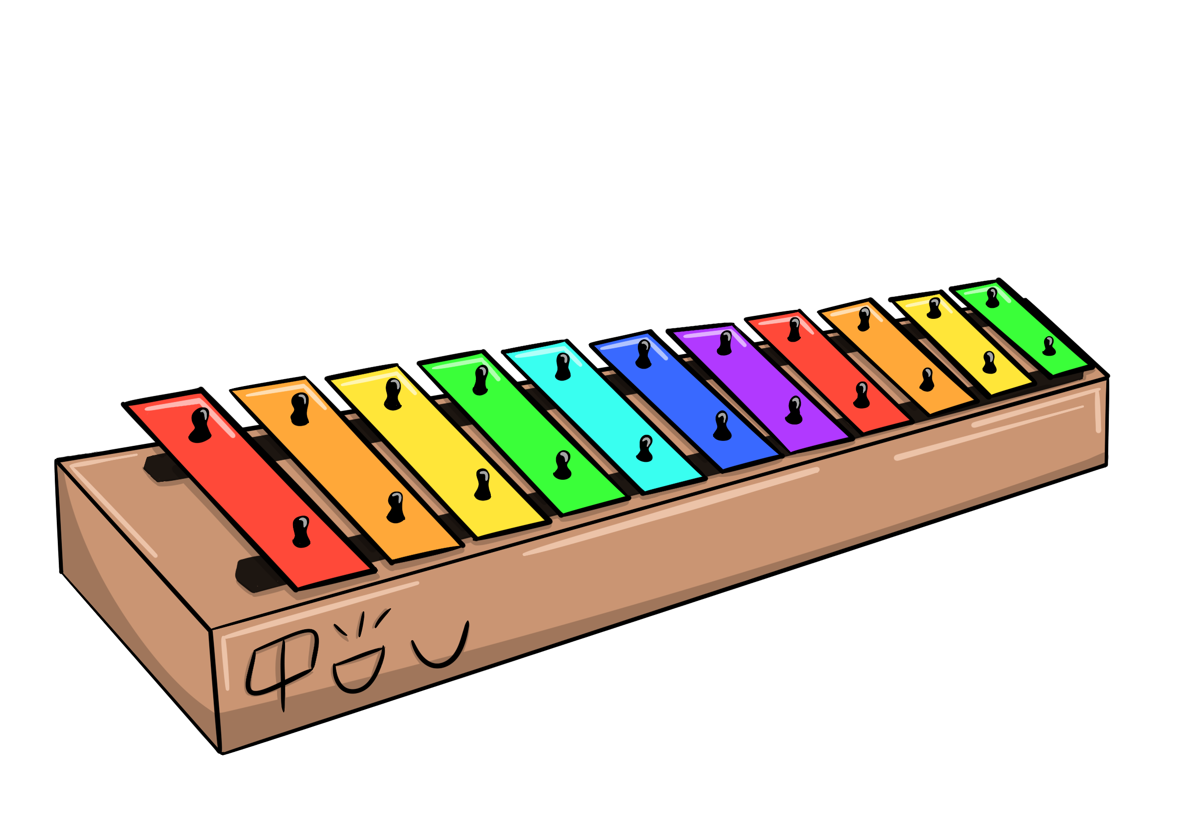 drawing of xylophone