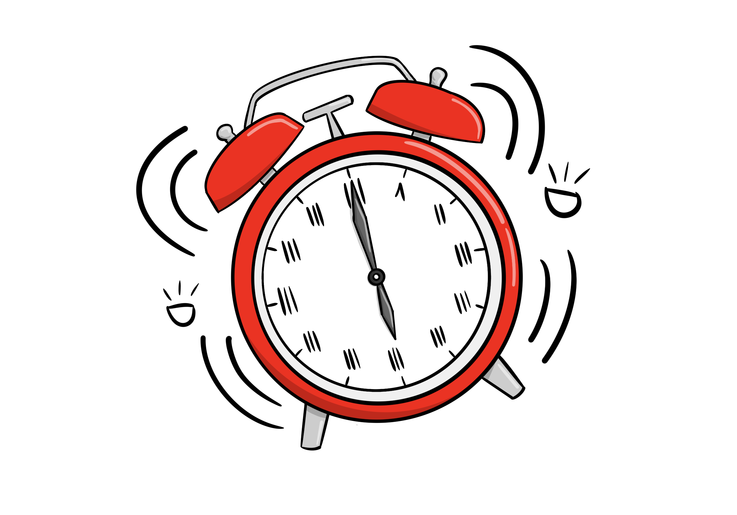 drawing of alarm clock