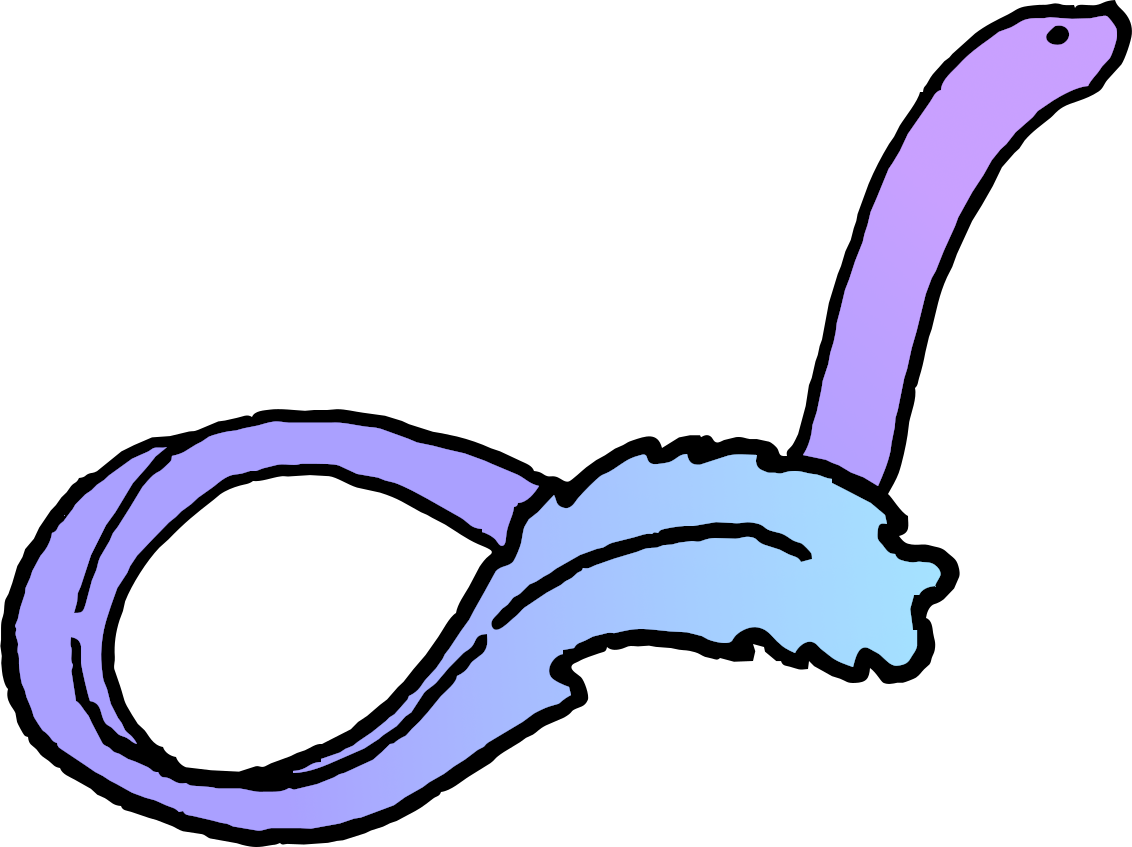 drawing of a worm or something similar to a worm