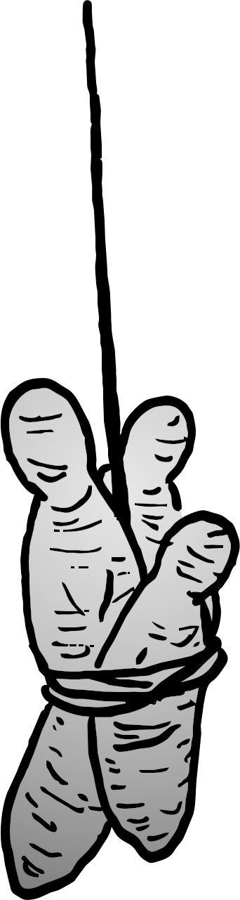 drawing of spider web lifting small objects