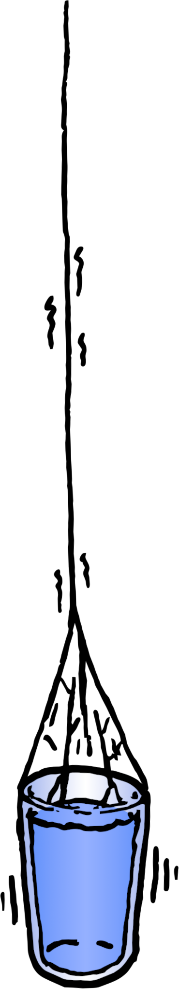 drawing of a spider lifting a glass of water