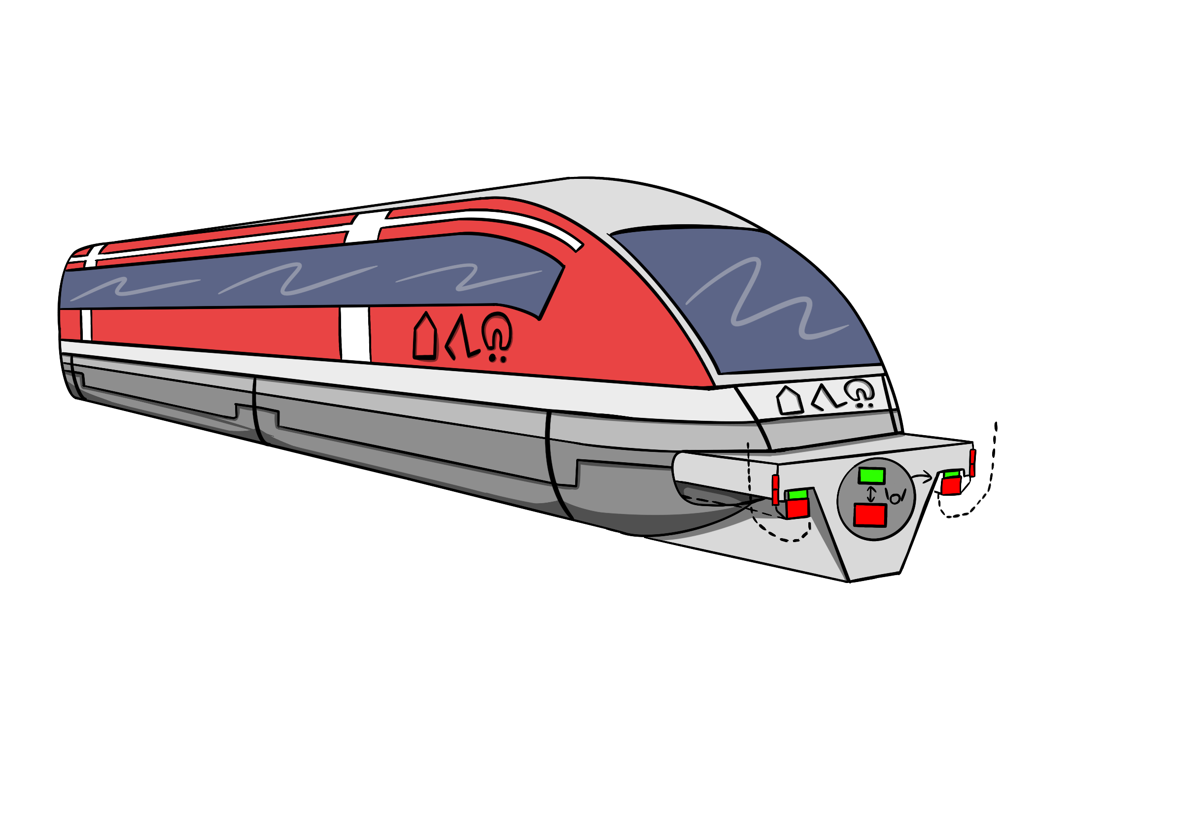 drawing of a train