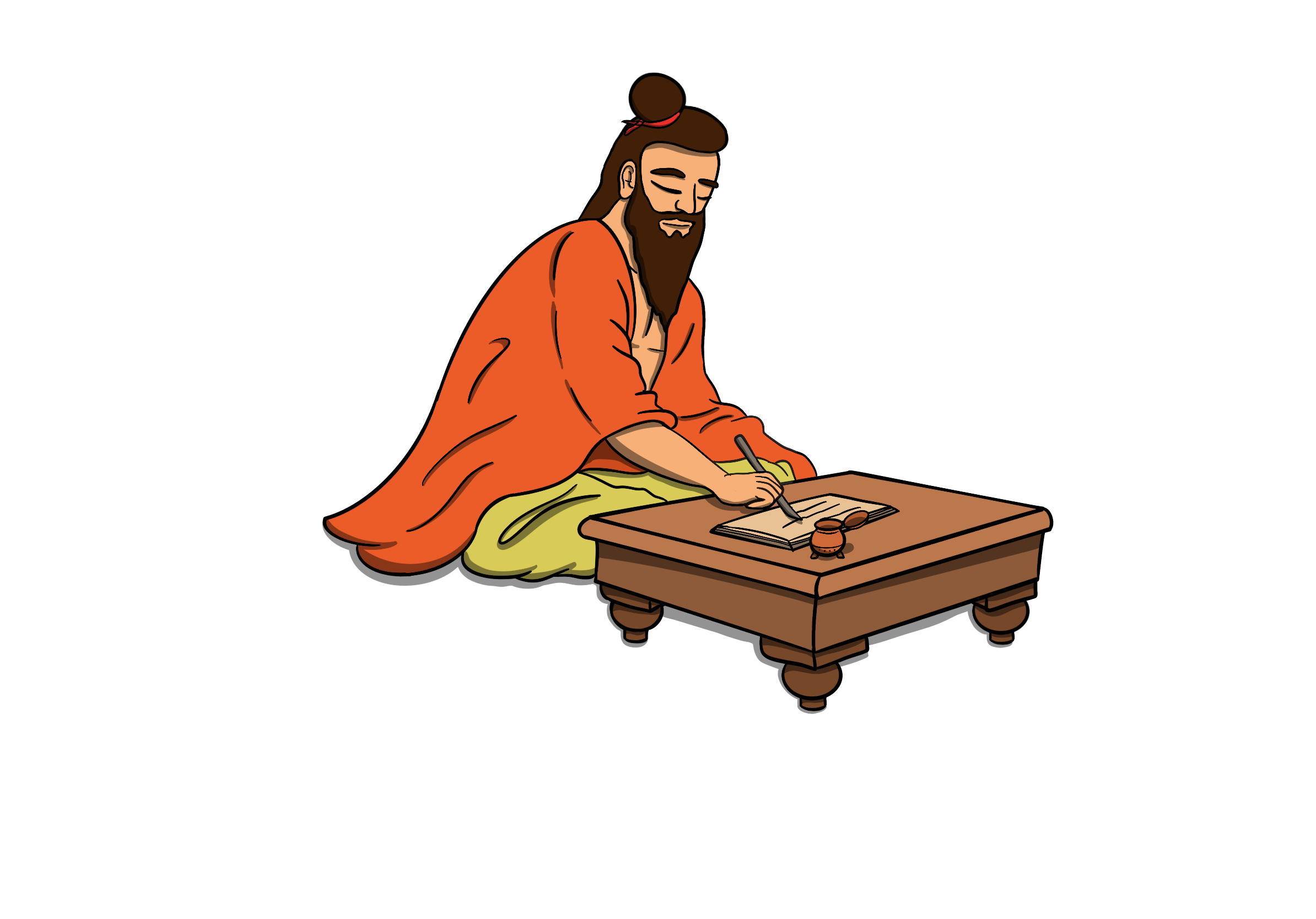 drawing of linguist Panini