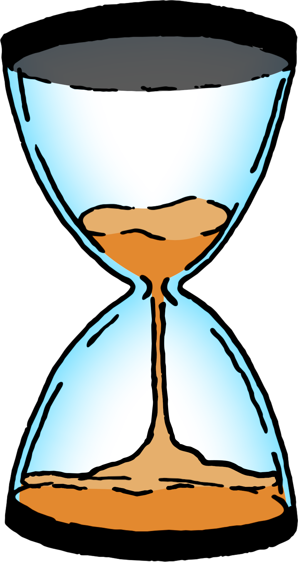drawing of an hour glass